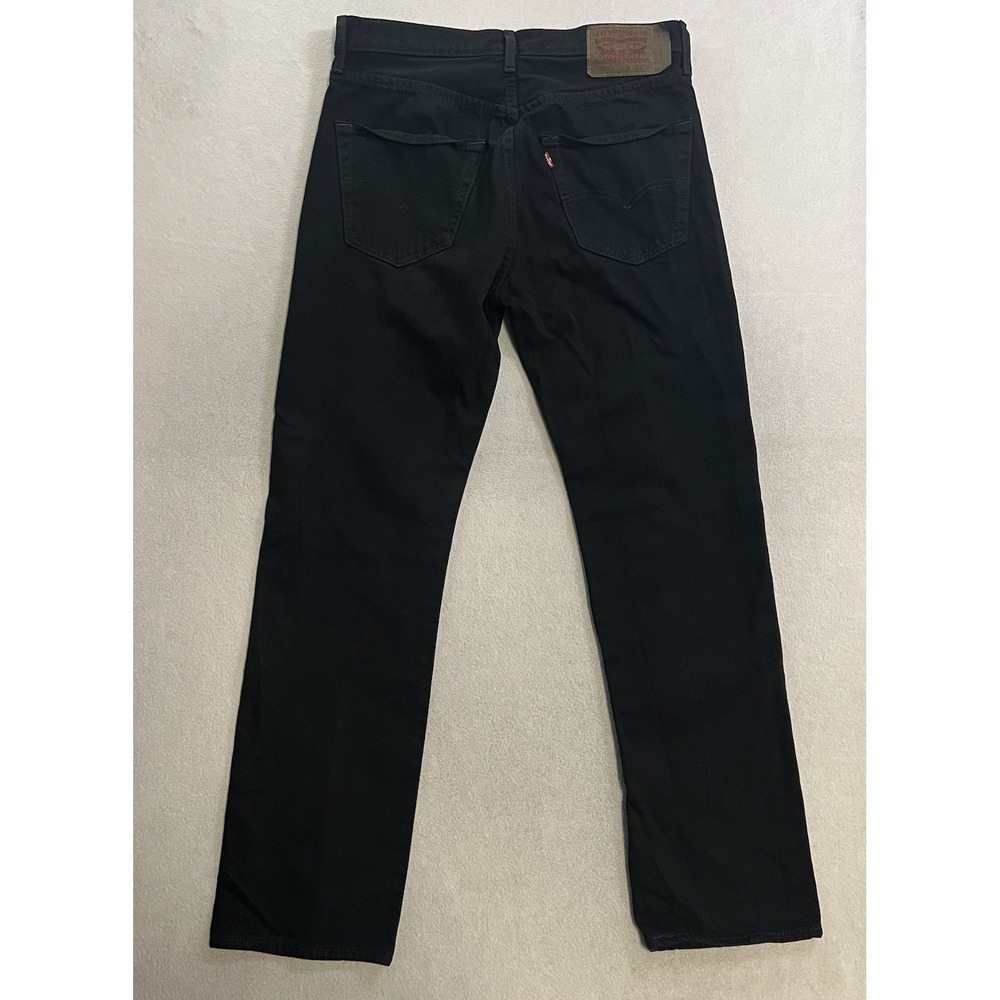 Levi's 501 Jeans Men's Size 33x32 (Fits 33x31) Black Denim Dark Wash Button Fly